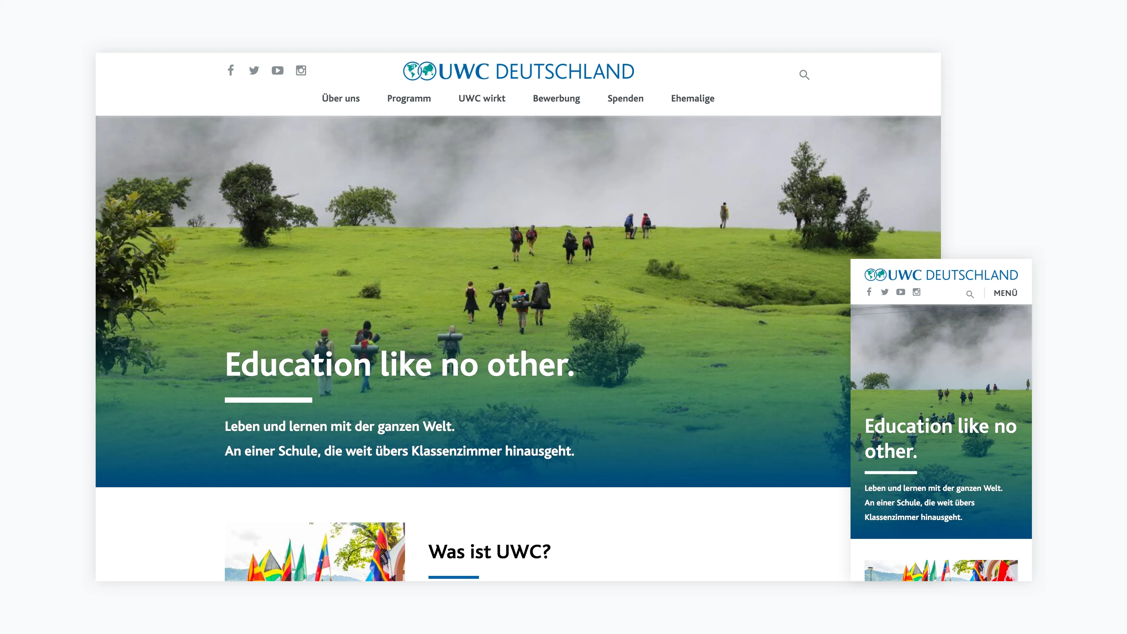 Screenshot of uwc.de